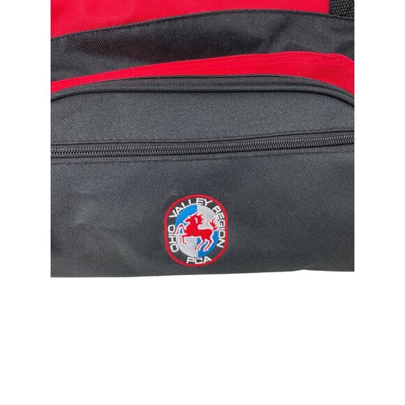 Ohio Valley Region Porsche Club of America Black & Red Canvas Duffle Bag - Picture 3 of 12